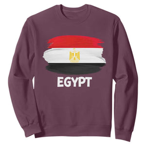 Egypt Flag Misr Pride Sweatshirt Egyptian Eagle of Saladin Heritage TS02 Maroon Print Your Wear