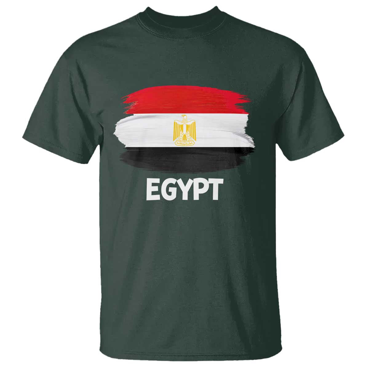 Egypt Flag Misr Pride T Shirt Egyptian Eagle of Saladin Heritage TS02 Dark Forest Green Print Your Wear