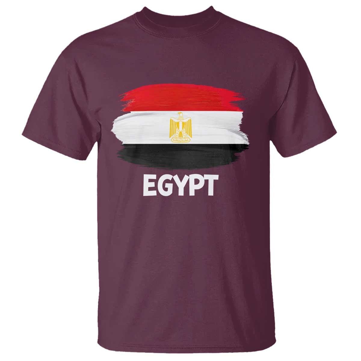 Egypt Flag Misr Pride T Shirt Egyptian Eagle of Saladin Heritage TS02 Maroon Print Your Wear