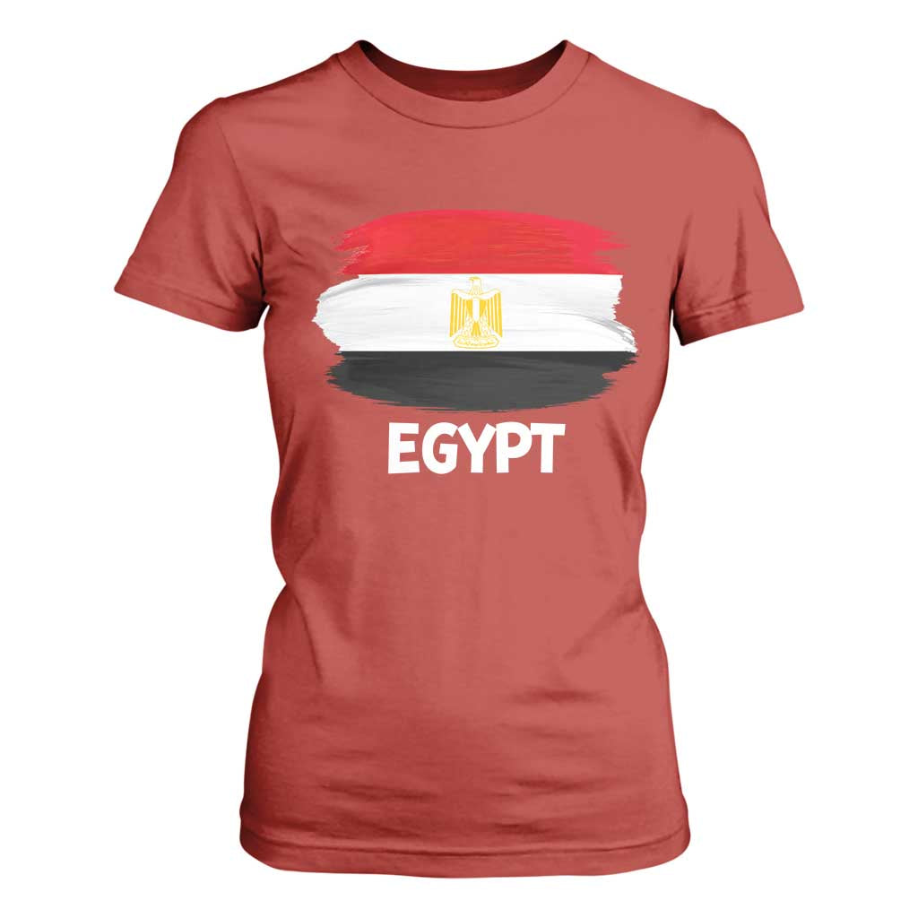 Egypt Flag Misr Pride T Shirt For Women Egyptian Eagle of Saladin Heritage TS02 Red Print Your Wear
