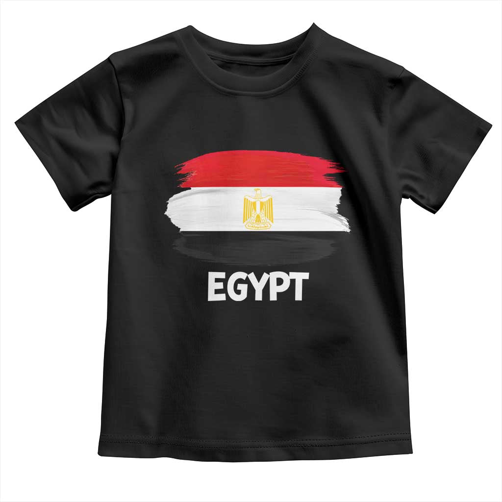 Egypt Flag Misr Pride Toddler T Shirt Egyptian Eagle of Saladin Heritage TS02 Black Print Your Wear