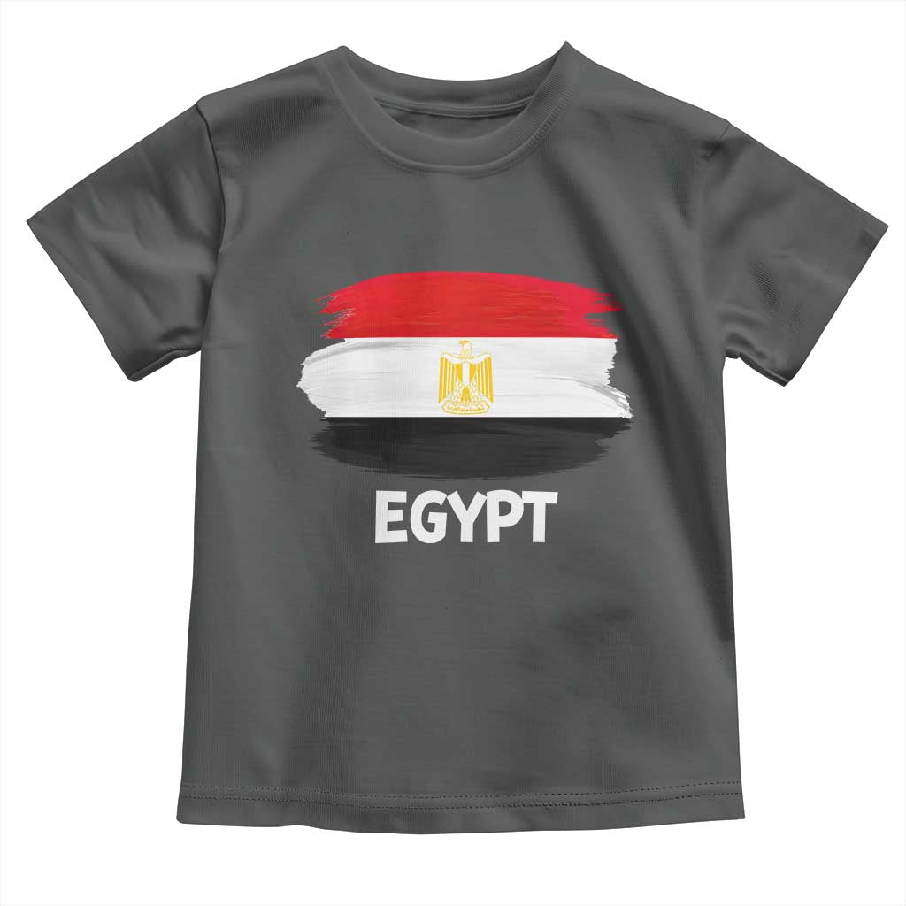 Egypt Flag Misr Pride Toddler T Shirt Egyptian Eagle of Saladin Heritage TS02 Dark Heather Print Your Wear