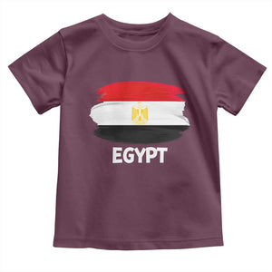 Egypt Flag Misr Pride Toddler T Shirt Egyptian Eagle of Saladin Heritage TS02 Maroon Print Your Wear