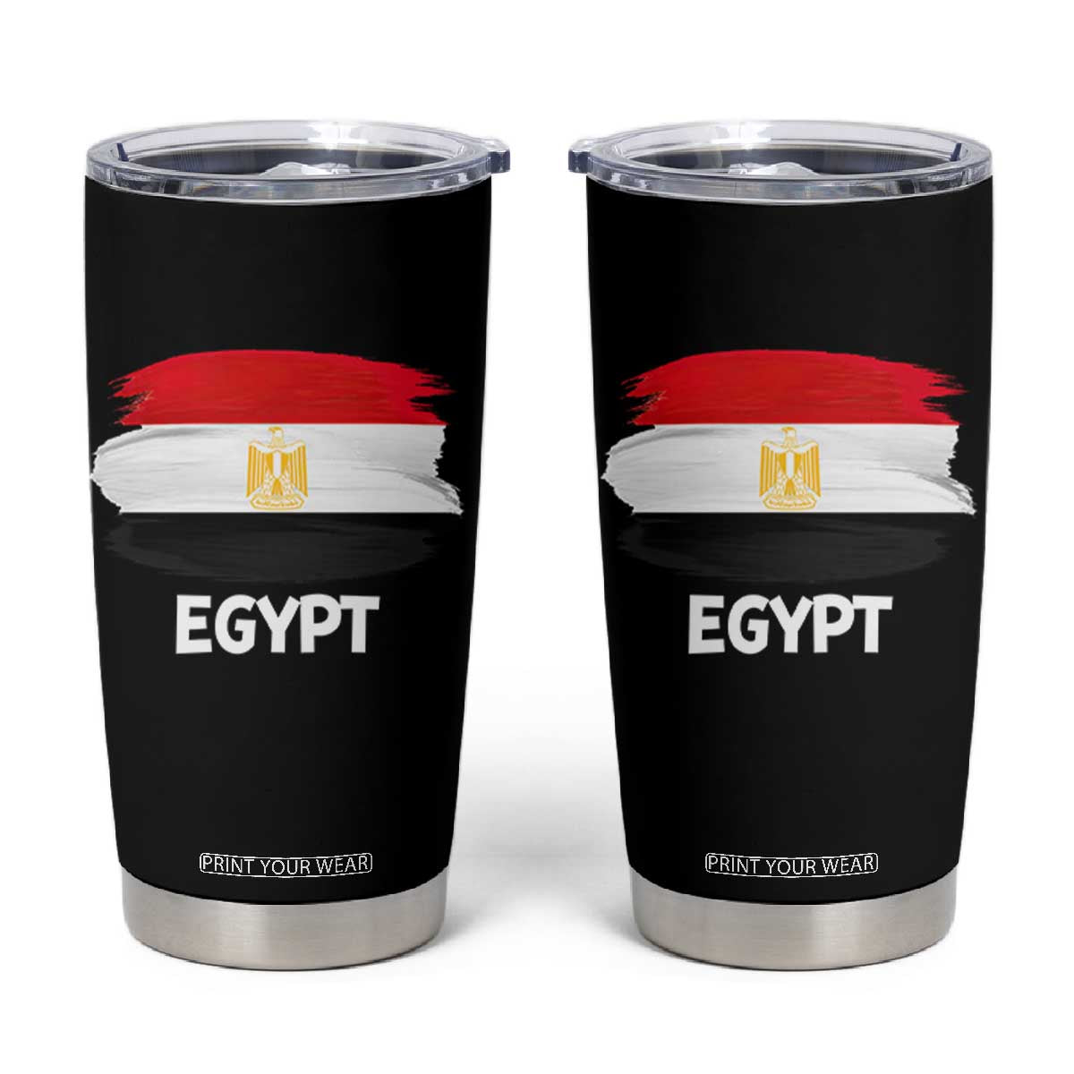 Egypt Flag Misr Pride Tumbler Cup Egyptian Eagle of Saladin Heritage TS02 Black Print Your Wear