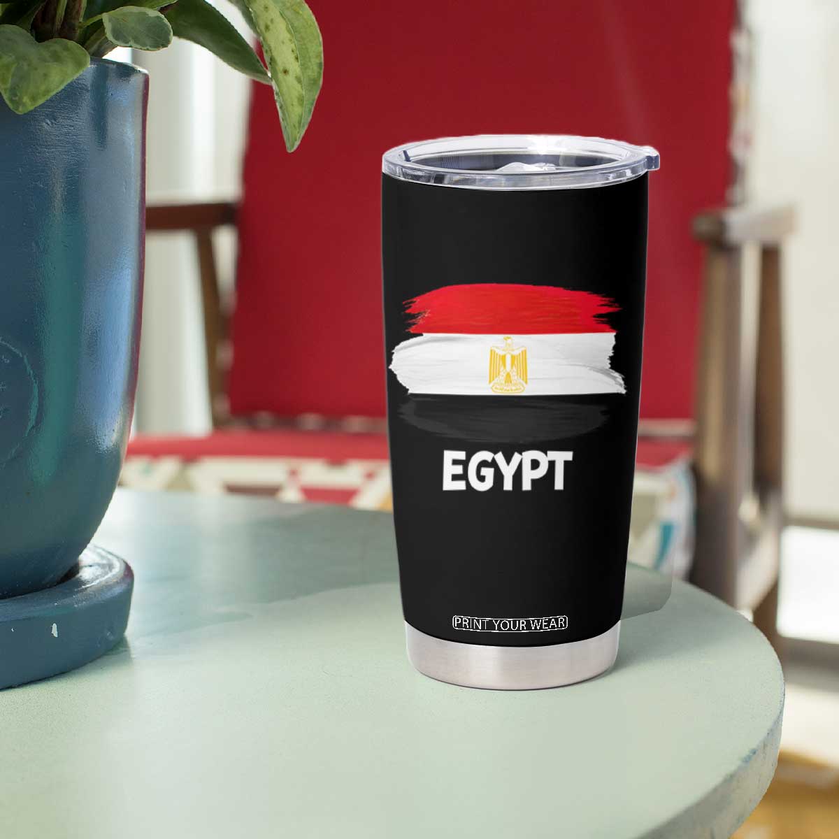 Egypt Flag Misr Pride Tumbler Cup Egyptian Eagle of Saladin Heritage TS02 Print Your Wear