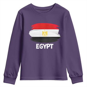 Egypt Flag Misr Pride Youth Sweatshirt Egyptian Eagle of Saladin Heritage TS02 Purple Print Your Wear