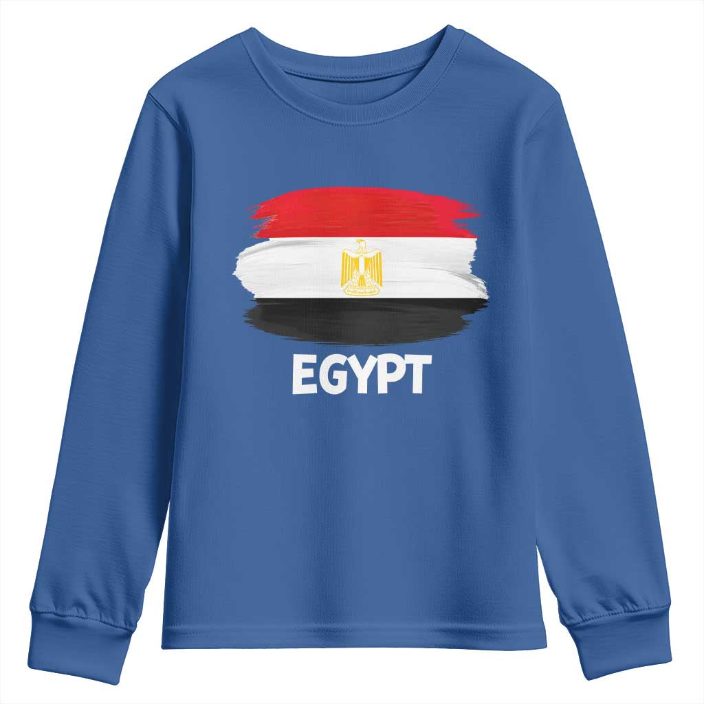 Egypt Flag Misr Pride Youth Sweatshirt Egyptian Eagle of Saladin Heritage TS02 Royal Blue Print Your Wear