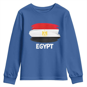Egypt Flag Misr Pride Youth Sweatshirt Egyptian Eagle of Saladin Heritage TS02 Royal Blue Print Your Wear