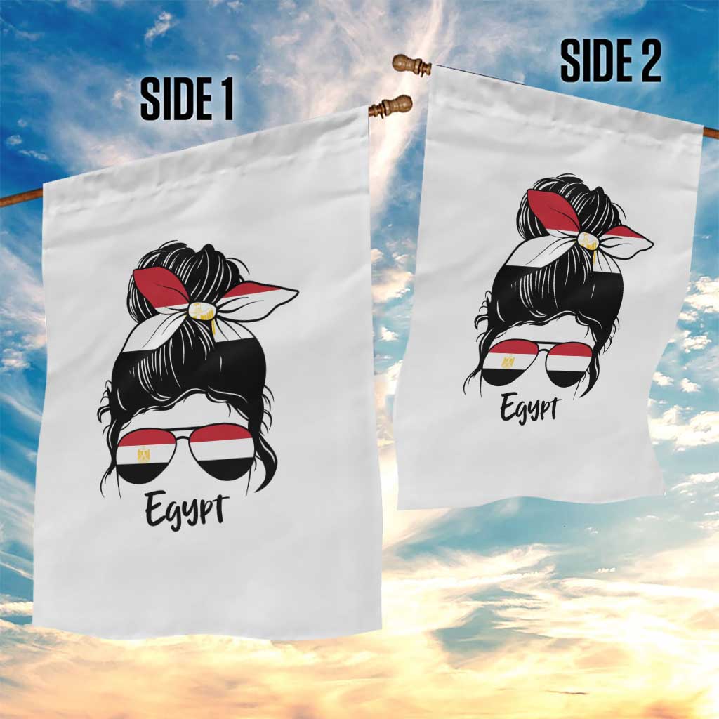 Egyptian Flag Messy Bun Girl Garden Flag Patriotic Egypt Women TS02 Print Your Wear