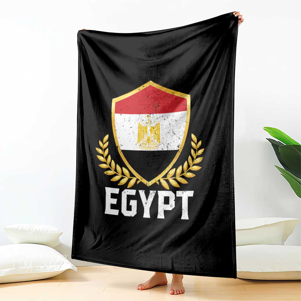 Egypt Coat of Arms Gold Shield Crest Throw Blanket Patriotic Egyptian Flag Heritage Pride TS02 Print Your Wear