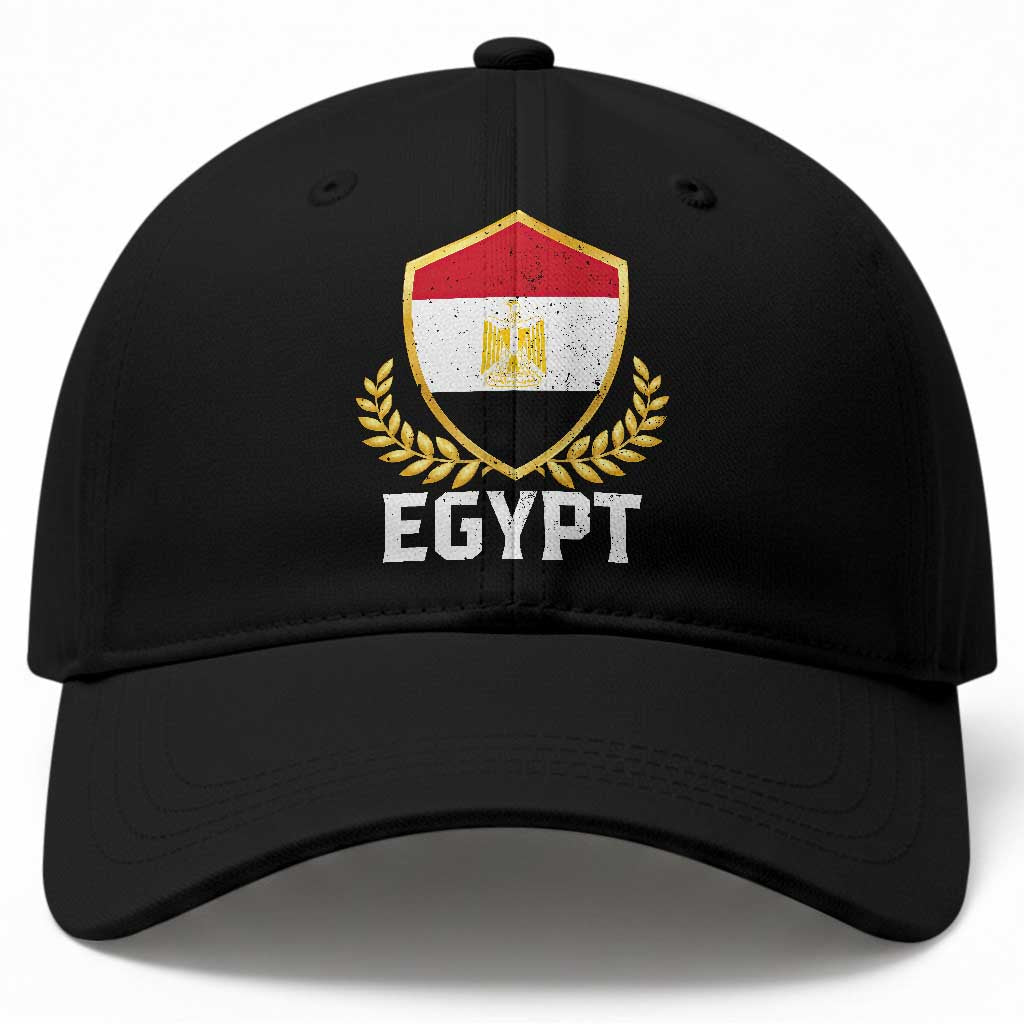 Egypt Coat of Arms Gold Shield Crest Baseball Cap Patriotic Egyptian Flag Heritage Pride TS02 Print Your Wear