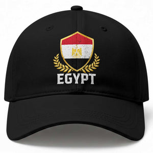 Egypt Coat of Arms Gold Shield Crest Baseball Cap Patriotic Egyptian Flag Heritage Pride TS02 Print Your Wear
