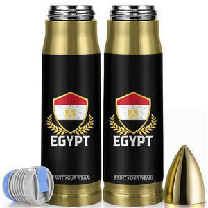 Egypt Coat of Arms Gold Shield Crest Bullet Tumbler Patriotic Egyptian Flag Heritage Pride TS02 Black Print Your Wear