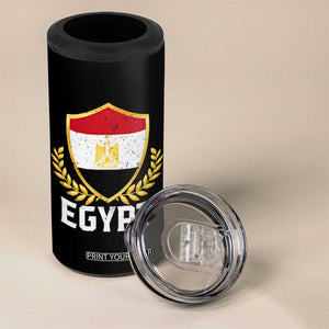 Egypt Coat of Arms Gold Shield Crest 4 in 1 Can Cooler Tumbler Patriotic Egyptian Flag Heritage Pride TS02 Print Your Wear