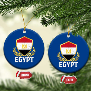 Egypt Coat of Arms Gold Shield Crest Ceramic Ornament Patriotic Egyptian Flag Heritage Pride TS02 1pc Blue Print Your Wear