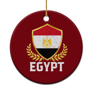 Egypt Coat of Arms Gold Shield Crest Ceramic Ornament Patriotic Egyptian Flag Heritage Pride TS02 1pc Red Print Your Wear