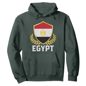 Egypt Coat of Arms Gold Shield Crest Hoodie Patriotic Egyptian Flag Heritage Pride TS02 Dark Forest Green Print Your Wear