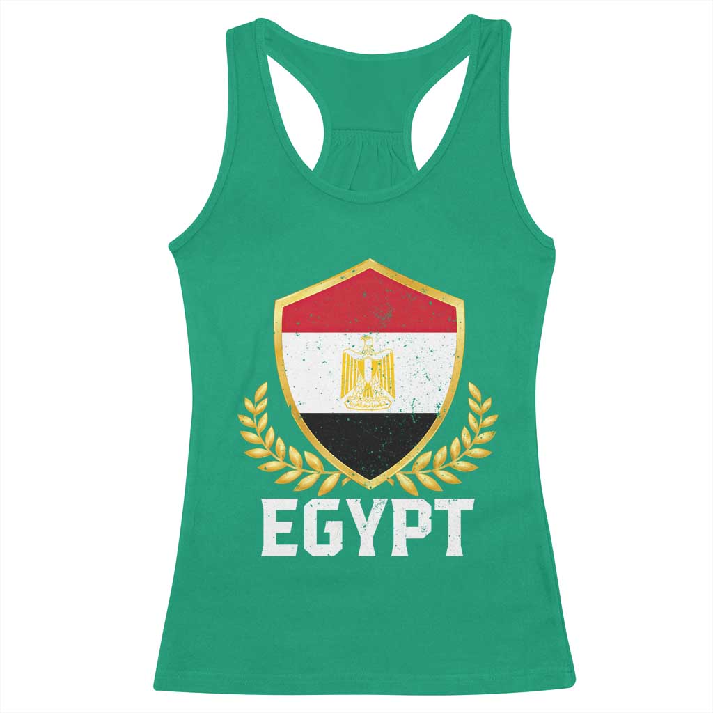 Egypt Coat of Arms Gold Shield Crest Racerback Tank Top Patriotic Egyptian Flag Heritage Pride TS02 Irish Green Print Your Wear