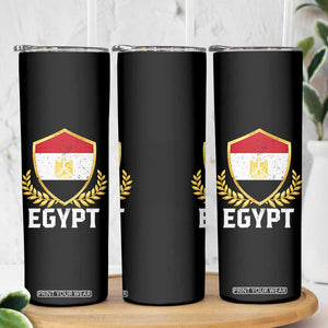 Egypt Coat of Arms Gold Shield Crest Skinny Tumbler Patriotic Egyptian Flag Heritage Pride TS02 Print Your Wear