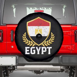 Egypt Coat of Arms Gold Shield Crest Spare Tire Cover Patriotic Egyptian Flag Heritage Pride TS02 Black Print Your Wear