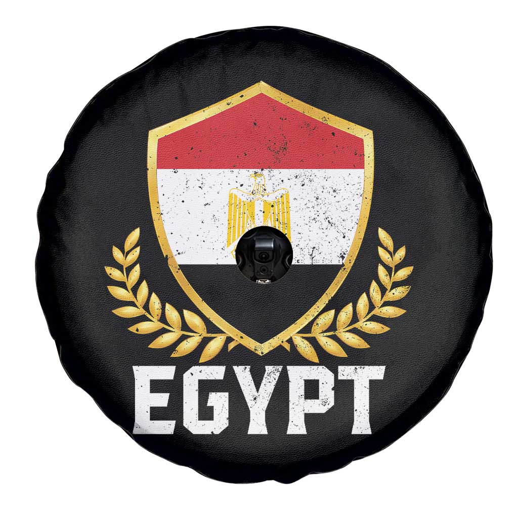 Egypt Coat of Arms Gold Shield Crest Spare Tire Cover Patriotic Egyptian Flag Heritage Pride TS02 Print Your Wear