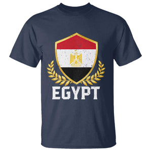 Egypt Coat of Arms Gold Shield Crest T Shirt Patriotic Egyptian Flag Heritage Pride TS02 Navy Print Your Wear