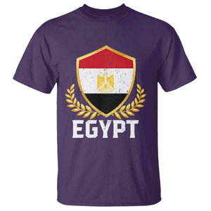 Egypt Coat of Arms Gold Shield Crest T Shirt Patriotic Egyptian Flag Heritage Pride TS02 Purple Print Your Wear
