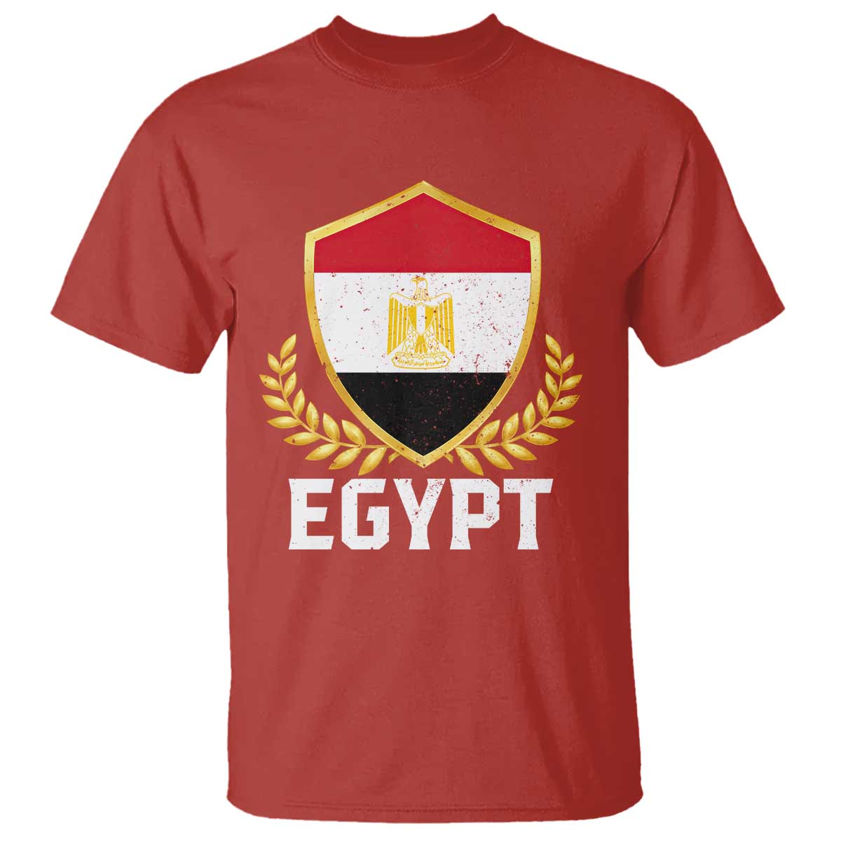 Egypt Coat of Arms Gold Shield Crest T Shirt Patriotic Egyptian Flag Heritage Pride TS02 Red Print Your Wear