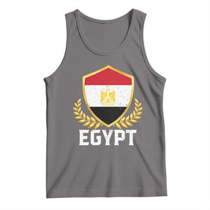 Egypt Coat of Arms Gold Shield Crest Tank Top Patriotic Egyptian Flag Heritage Pride TS02 Deep Heather Print Your Wear