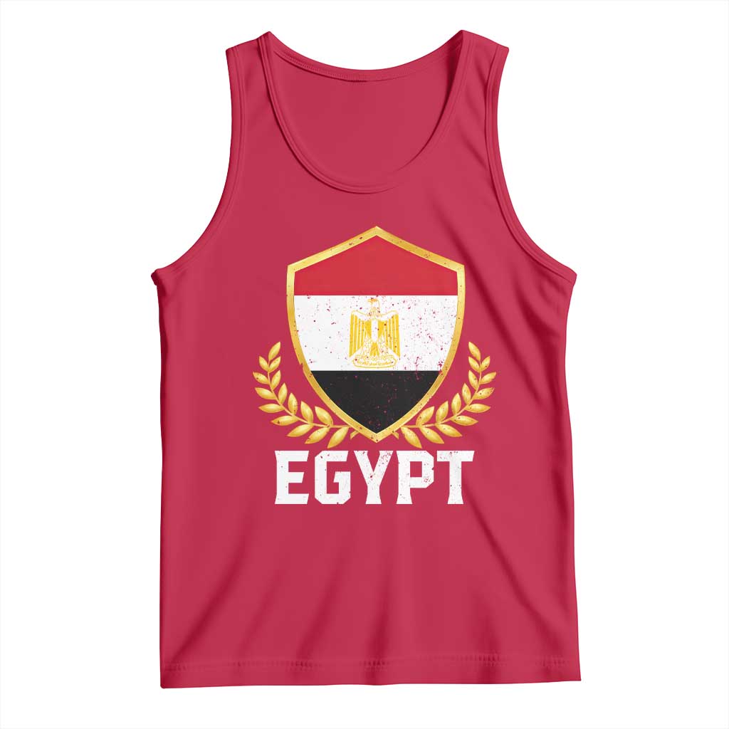 Egypt Coat of Arms Gold Shield Crest Tank Top Patriotic Egyptian Flag Heritage Pride TS02 Red Print Your Wear