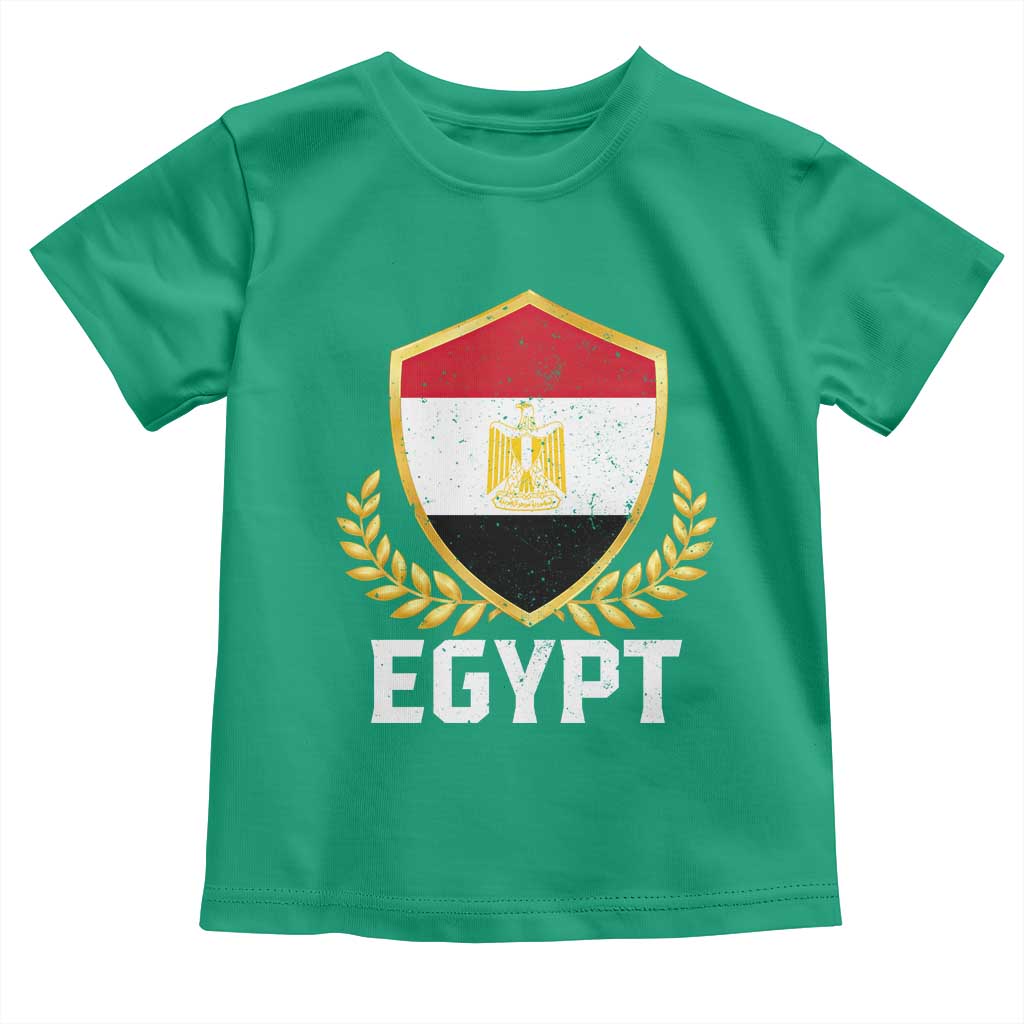Egypt Coat of Arms Gold Shield Crest Toddler T Shirt Patriotic Egyptian Flag Heritage Pride TS02 Irish Green Print Your Wear