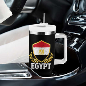 Egypt Coat of Arms Gold Shield Crest Tumbler With Handle Patriotic Egyptian Flag Heritage Pride TS02 Print Your Wear