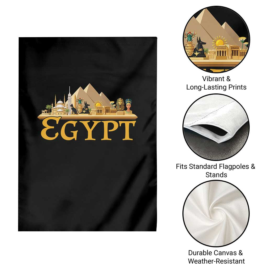 Ancient Egypt Pyramids Sphinx Graphic Garden Flag Vintage Egypt Anubis History Buff Travel Souvenir TS02 Print Your Wear