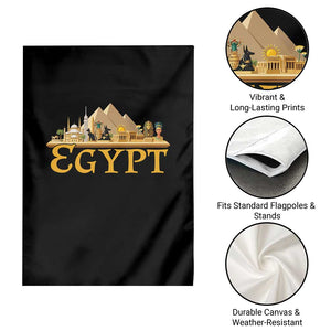 Ancient Egypt Pyramids Sphinx Graphic Garden Flag Vintage Egypt Anubis History Buff Travel Souvenir TS02 Print Your Wear