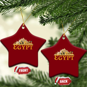 Ancient Egypt Pyramids Sphinx Graphic Ceramic Ornament Vintage Egypt Anubis History Buff Travel Souvenir TS02 Print Your Wear
