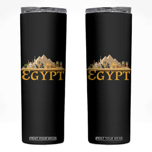Ancient Egypt Pyramids Sphinx Graphic Skinny Tumbler Vintage Egypt Anubis History Buff Travel Souvenir TS02 Black Print Your Wear