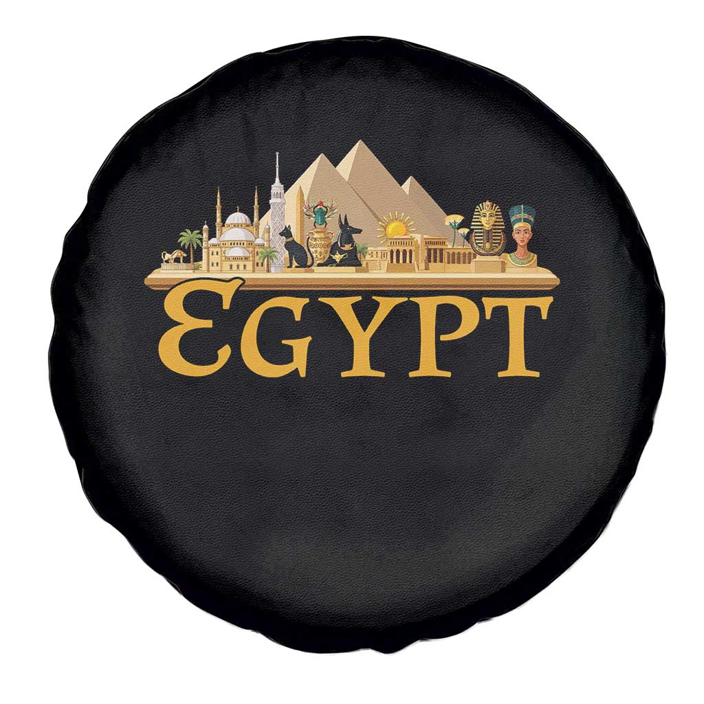 Ancient Egypt Pyramids Sphinx Graphic Spare Tire Cover Vintage Egypt Anubis History Buff Travel Souvenir TS02 Print Your Wear