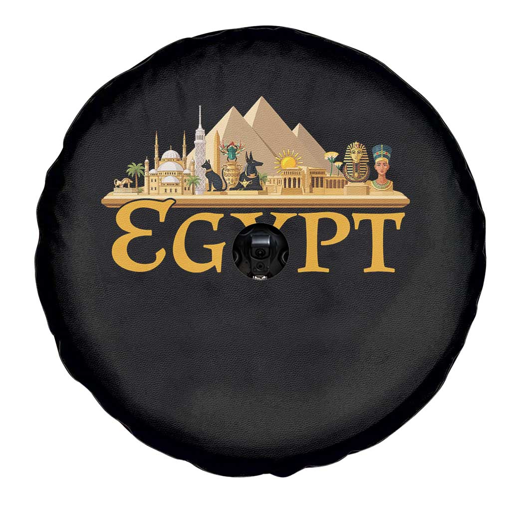 Ancient Egypt Pyramids Sphinx Graphic Spare Tire Cover Vintage Egypt Anubis History Buff Travel Souvenir TS02 Print Your Wear