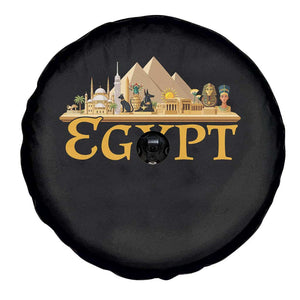 Ancient Egypt Pyramids Sphinx Graphic Spare Tire Cover Vintage Egypt Anubis History Buff Travel Souvenir TS02 Print Your Wear