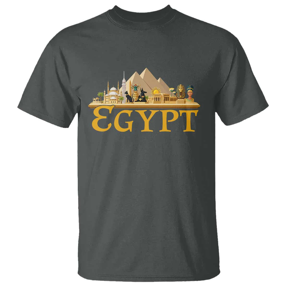 Ancient Egypt Pyramids Sphinx Graphic T Shirt Vintage Egypt Anubis History Buff Travel Souvenir TS02 Print Your Wear