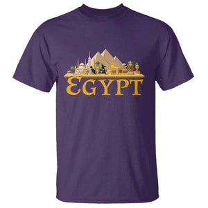 Ancient Egypt Pyramids Sphinx Graphic T Shirt Vintage Egypt Anubis History Buff Travel Souvenir TS02 Purple Print Your Wear