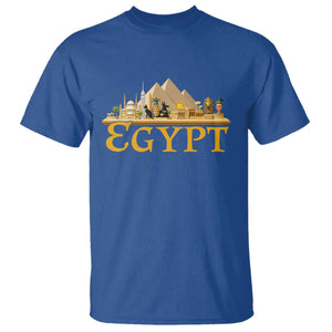 Ancient Egypt Pyramids Sphinx Graphic T Shirt Vintage Egypt Anubis History Buff Travel Souvenir TS02 Royal Blue Print Your Wear