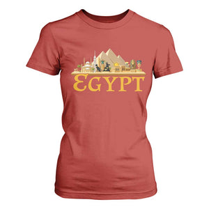 Ancient Egypt Pyramids Sphinx Graphic T Shirt For Women Vintage Egypt Anubis History Buff Travel Souvenir TS02 Red Print Your Wear