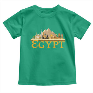Ancient Egypt Pyramids Sphinx Graphic Toddler T Shirt Vintage Egypt Anubis History Buff Travel Souvenir TS02 Irish Green Print Your Wear