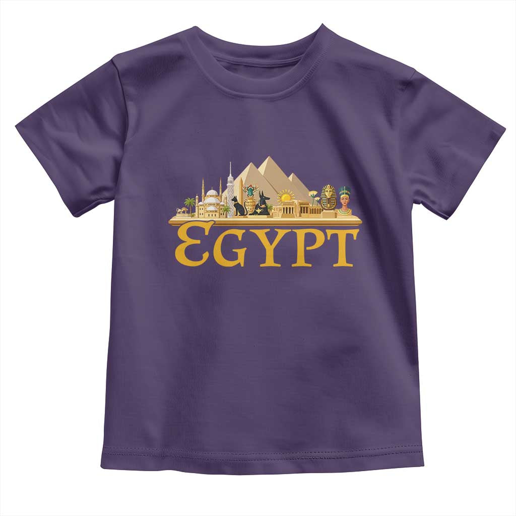 Ancient Egypt Pyramids Sphinx Graphic Toddler T Shirt Vintage Egypt Anubis History Buff Travel Souvenir TS02 Purple Print Your Wear