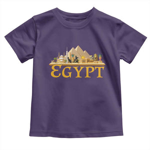 Ancient Egypt Pyramids Sphinx Graphic Toddler T Shirt Vintage Egypt Anubis History Buff Travel Souvenir TS02 Purple Print Your Wear