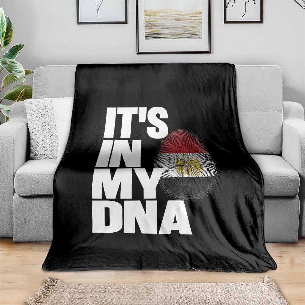 Egypt It's In My DNA Flag Fingerprint Graphic Throw Blanket Egyptian Heritage Pride Roots TS02 Print Your Wear