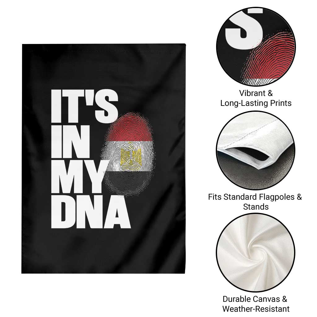 Egypt It's In My DNA Flag Fingerprint Graphic Garden Flag Egyptian Heritage Pride Roots TS02 Print Your Wear