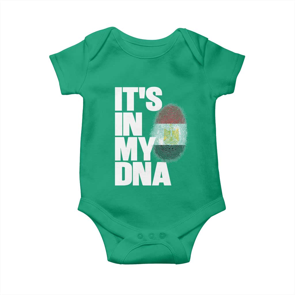 Egypt It's In My DNA Flag Fingerprint Graphic Baby Onesie Egyptian Heritage Pride Roots TS02 Irish Green Print Your Wear