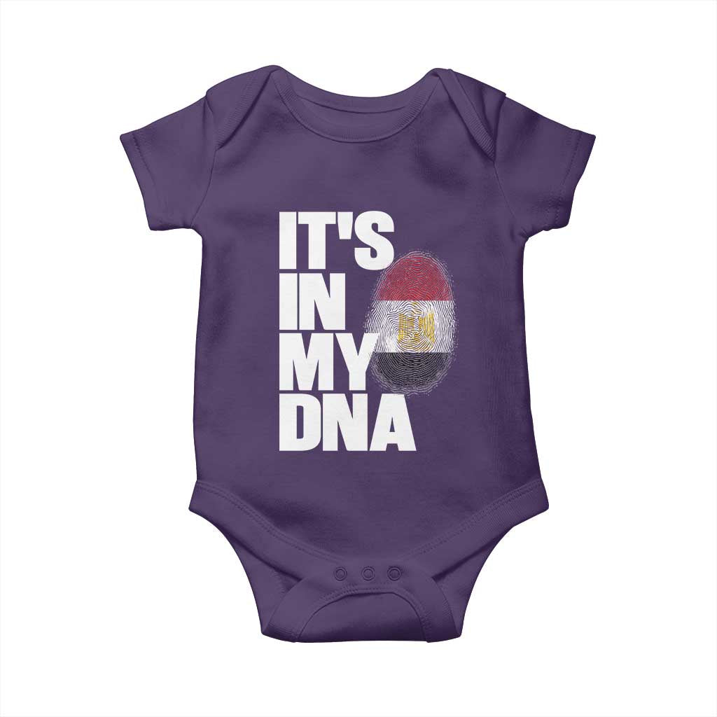 Egypt It's In My DNA Flag Fingerprint Graphic Baby Onesie Egyptian Heritage Pride Roots TS02 Purple Print Your Wear